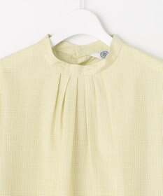 J.PRESS LADIES S 【洗える】セルロース チェック スタンドカラー ブラウス
