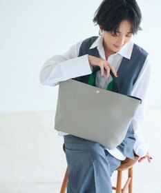 TOPKAPI 【Breath TOPKAPI】SCOTCH GRAIN スコッチグレイン プレーン 2トーンテープ ハンドル トートバッグ L