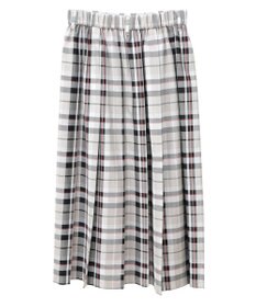 Green Parks ワイドプリーツチェックスカート