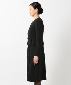 組曲 NOIR 【洗える】ウォッシャブルストレッチバーズアイ　ジャケット＋ワンピース