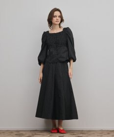 GRACE CONTINENTAL ラメドットタフタジャガードスカート