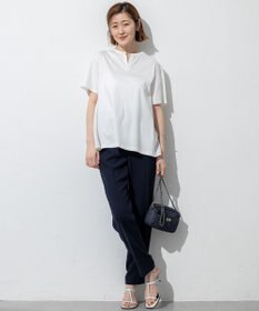 23区 【Oggi7月号掲載/吸水速乾/接触冷感/UVカット】ストレッチジョーゼット テーパード パンツ