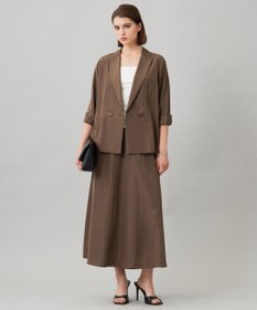 ICB L 【UVケア・速乾・洗える】シルクエステルタフタ フレアスカート