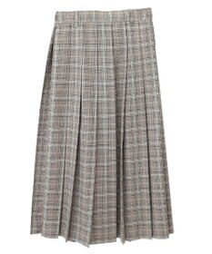 Green Parks ワイドプリーツチェックスカート