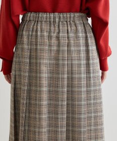Green Parks ワイドプリーツチェックスカート