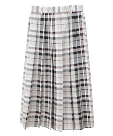 Green Parks ワイドプリーツチェックスカート