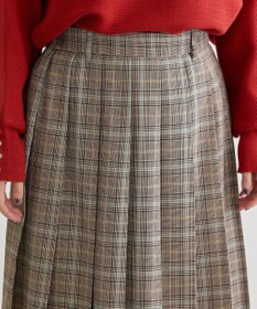 Green Parks ワイドプリーツチェックスカート