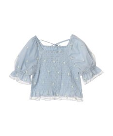 earth music&ecology フラワー刺繍ブラウス