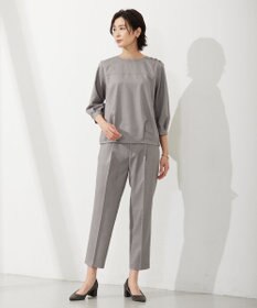 J.PRESS LADIES 【セットアップ対応・洗える・UVケア・速乾】 OXIJEWELストレッチ テーパード パンツ