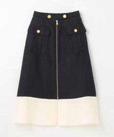 GRACE CONTINENTAL バイカラージップスカート