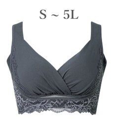 BRADELIS New York 【BRADELIS NewYork peace】綿混キャッチャーカップレースブラ25  ノンワイヤー 補正下着 補整 谷間メイク