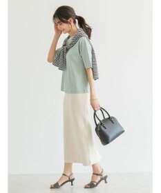 AMERICAN HOLIC ５分袖ボートネックカットプルオーバー