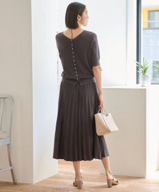 自由区 【WEB限定・洗える・XSサイズあり】ハイツイストコットンアセテートニットセットアップ ワンピース