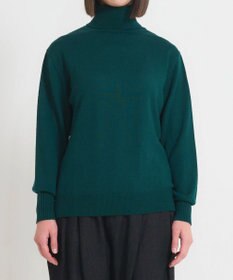 muuc 〈極上メリノウール〉ベーシックタートルネックプルオーバー〈肌に優しいニット〉〈アンサンブル可能〉〈袖の透かし編み〉