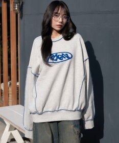 WEGO 【ユニセックス着用ITEM】ショートカラーステッチサガラロゴプルオーバー