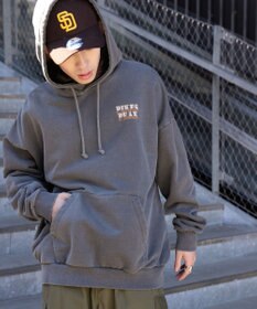 WEGO ピグメントグラフィックプルパーカー