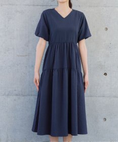 Tiaclasse リップルティアードワンピース