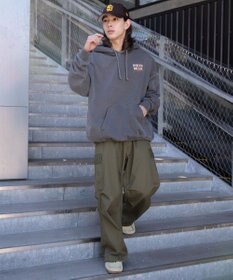 WEGO ピグメントグラフィックプルパーカー