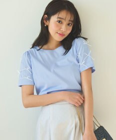 Feroux 【UVケア】ランダムリボンスリーブ Tシャツ