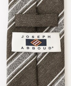 JOSEPH ABBOUD 【イタリア生地・日本製・麻×シルク】レジメンタル ネクタイ