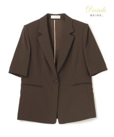 BEIGE， 【セットアップ対応】CINDY / ハーフスリーブジャケット Brown