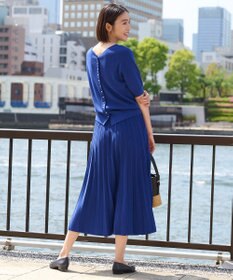 自由区 【WEB限定・洗える・XSサイズあり】ハイツイストコットンアセテートニットセットアップ ワンピース