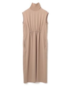BEIGE， 【洗える】FLEUR / ニットコンビハイネックノースリーブドレス