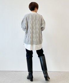 自由区 【洗える】ウールカシミヤブレンド ニットカーディガン