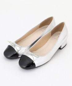 組曲 バイカラーバレエシューズ シルバー系