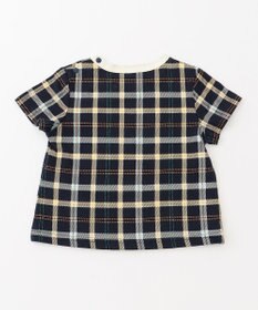 組曲 KIDS 【80-90cm】Check 半袖オーバーオール