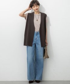 23区 L 【洗える】コンパクトヤーン スムース Tシャツ