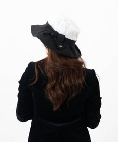 AURORA 【 LANVIN COLLECTION（ランバン コレクション） 】異素材コンビキャペリンハット