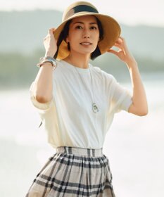 自由区 【カタログ掲載・接触冷感・UVケア・洗える】ドレーピードルマンスリーブ ニットソー