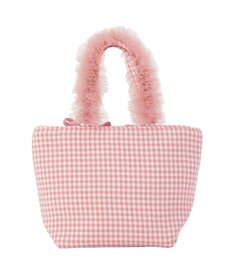Maison de FLEUR ギンガムブランドロゴフリルハンドルトート