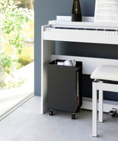 tower ピアノ下楽譜収納ワゴン タワー ブラック