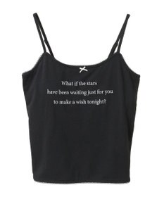 earth music&ecology メッセージプリントカップ付きキャミソール