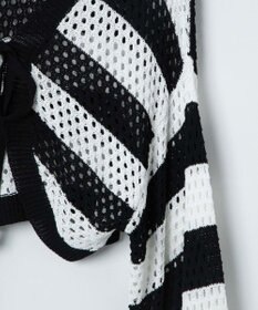 WEGO 【紫外線対策/手洗い可】メッシュリボンボレロ