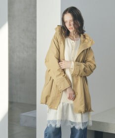 YECCA VECCA [撥水/花粉ガード]ミドル丈マウンテンパーカー