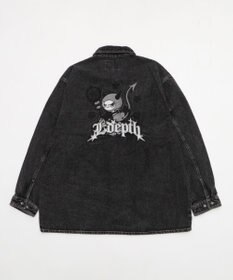 WEGO 【ユニセックス着用ITEM/MLサイズ展開】グラフィックデニムシャツ（LS）