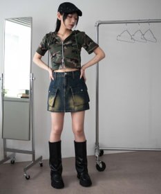 WEGO リブハンソデジップパーカー