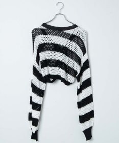 WEGO 【紫外線対策/手洗い可】メッシュリボンボレロ