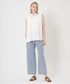 BEIGE， 【WEB限定】PERLE / プリーツブラウス