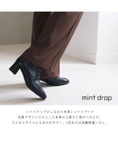 Pointer 内側ファスナー 本革レースアップショートブーツ