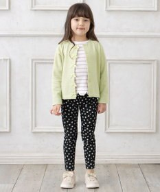 ANY KIDS スナップボタン リボン カーディガン