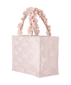 Maison de FLEUR レースフリルハンドルスクエアトートSバッグ