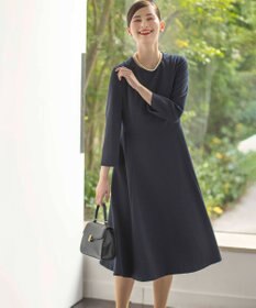 組曲 L 【KUMIKYOKU NAVY】コンフォータブルドレープ フレアワンピース