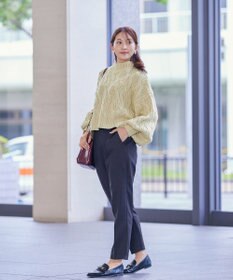 Tiaclasse 【洗える】ケーブルニットプルオーバー