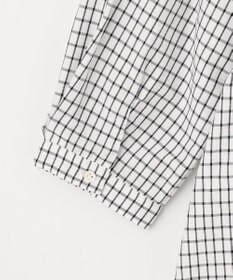 J.PRESS LADIES 【洗える】 セルロースチェック スタンドカラー ブラウス