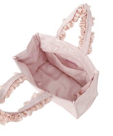 Maison de FLEUR レースフリルハンドルスクエアトートSバッグ