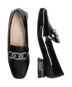 Bridget Birkin 【Bridget Birkin】パールヒールビジューバックルローファー